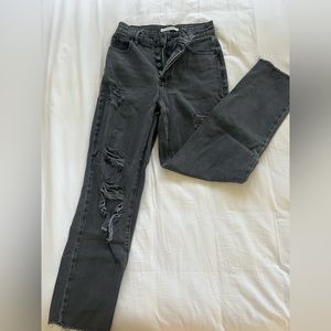Pacsun Black High Rise Straight Jeans